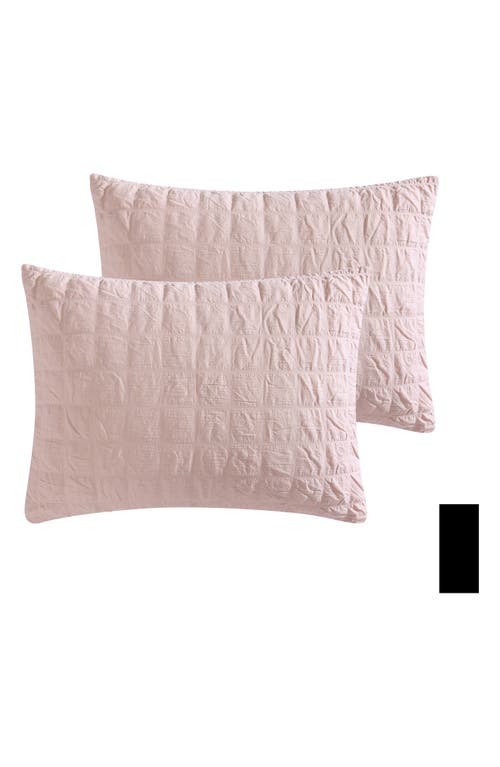 Tahari Grid Seersucker 3-piece Comforter Set In Peach Whip