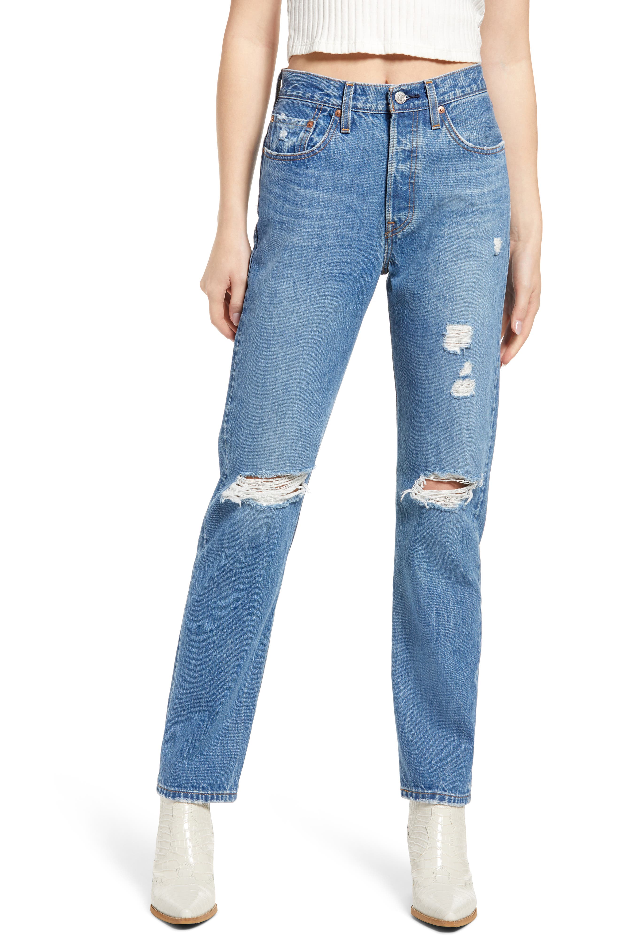 ripped levi's 501 jeans