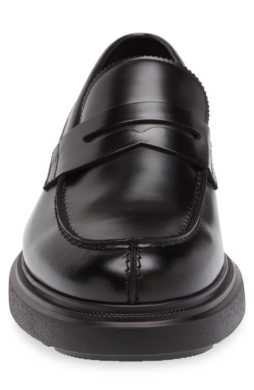 Shop Stuart Weitzman Alvin Penny Loafer In Black