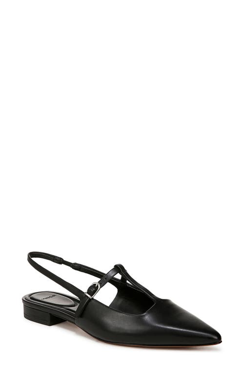 Shop Vince Iliana Slingback Pointed Toe Flat In Black