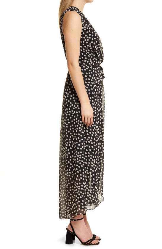 DONNA RICCO HALTER NECK HIGH/LOW MAXI WRAP DRESS