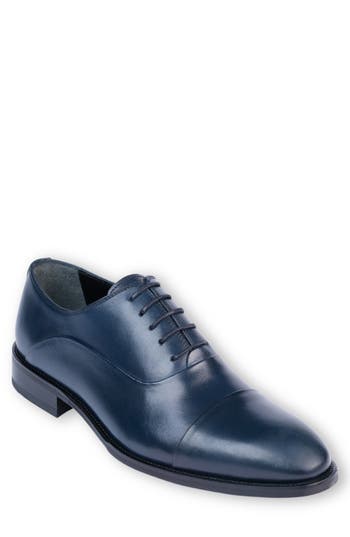 Vellapais Gambo Cap Toe Oxford Shoes In Navy Blue