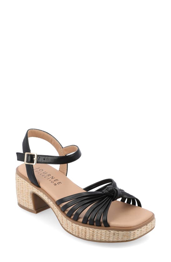 Shop Journee Collection Hally Espadrille Platform Sandal In Black