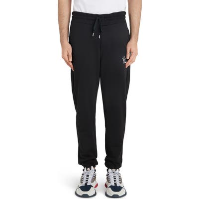 Moncler Logo Stamp Sweatpants, Black