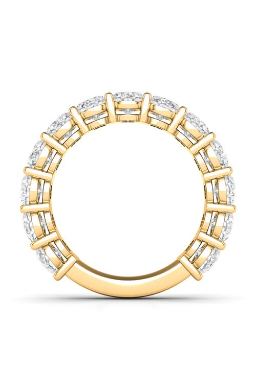 Hautecarat 3/4 Oval Cut Lab Created Diamond Eternity Ring In Yellow Gold