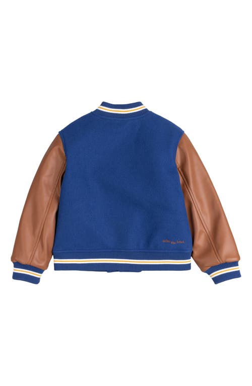 MILES THE LABEL MILES THE LABEL KIDS' VARSITY COLORBLOCK SNAP-UP JACKET