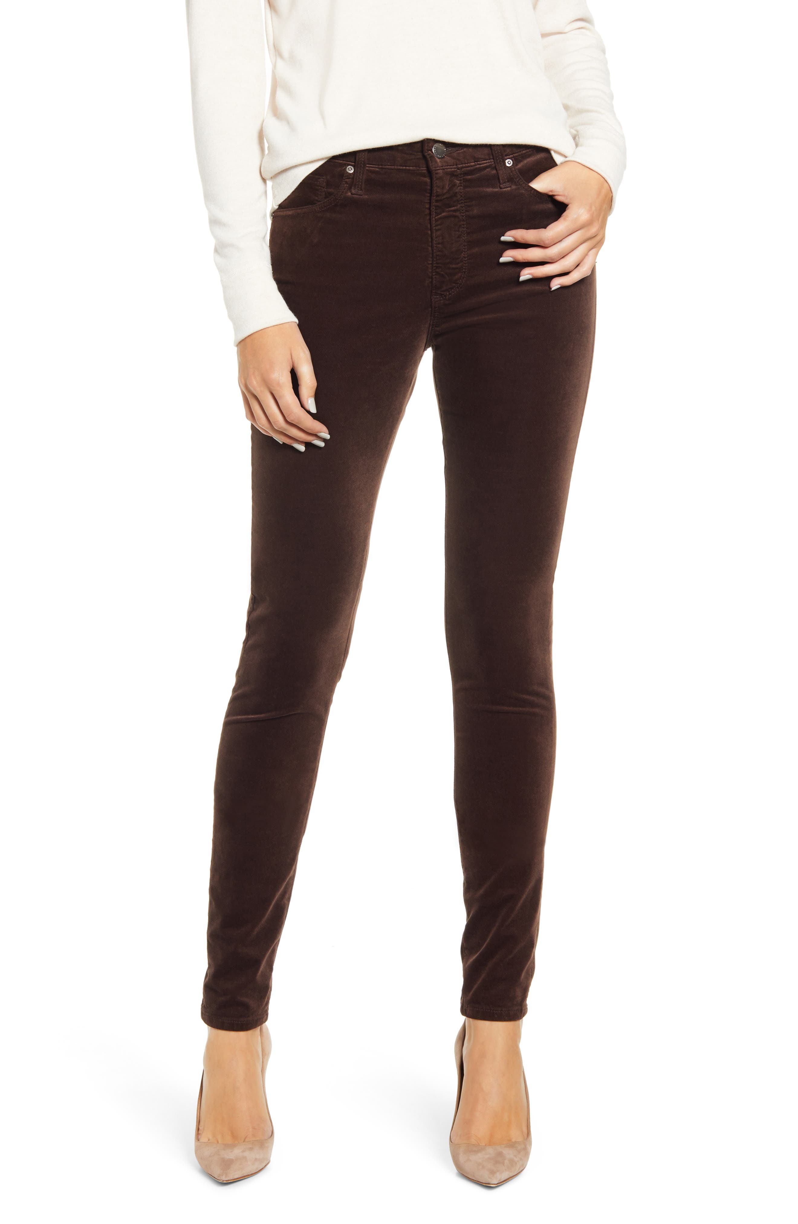 AG The Farrah High Waist Velvet Jeans Nordstrom