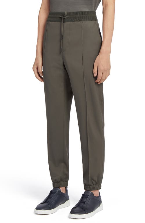 ZEGNA High Performance Wool Joggers Mid Green Solid at Nordstrom, Us