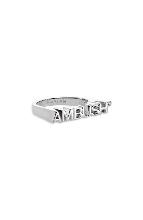 Ambush Nameplate Ring in Silver