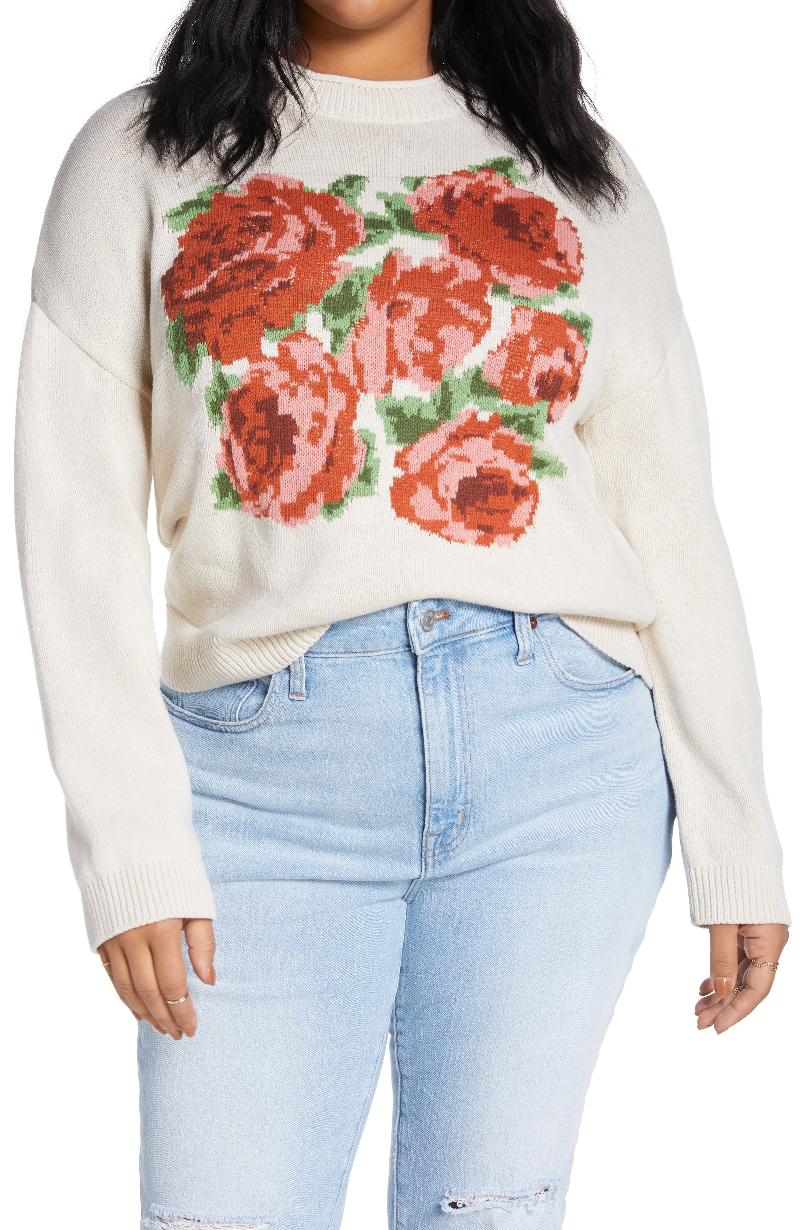 floral sweater