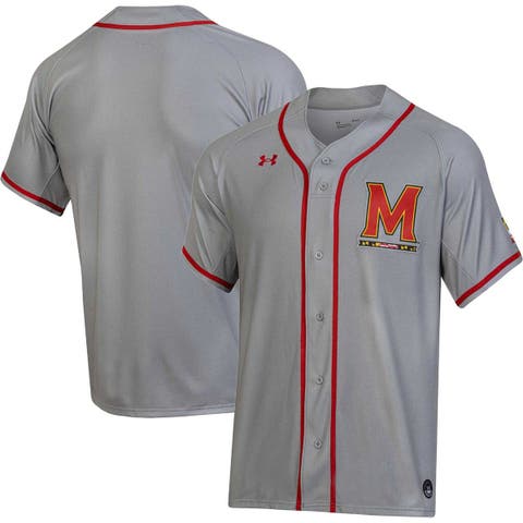 Men's Under Armour Red Maryland Terrapins On-Court Basketball Shooting Hoodie Raglan Performance T-Shirt Size: Large