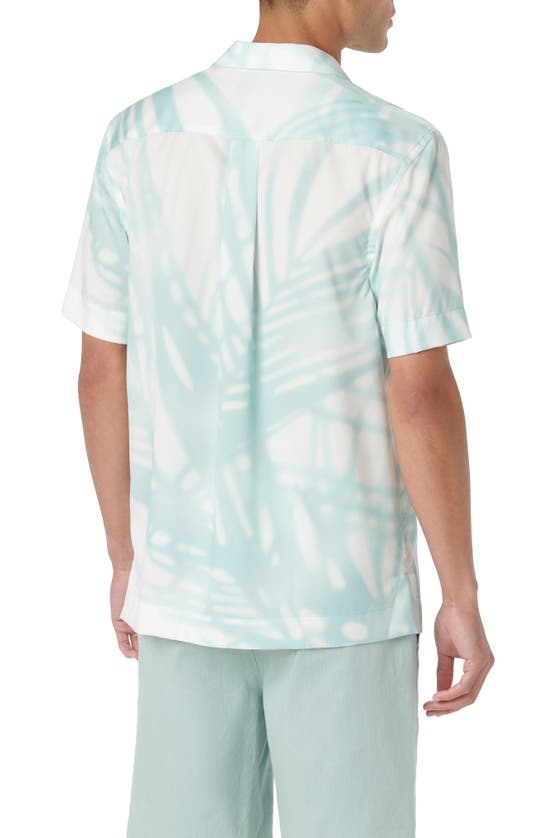 Shop Bugatchi Jackson Abstract Print Camp Shirt In White/ Seafoam