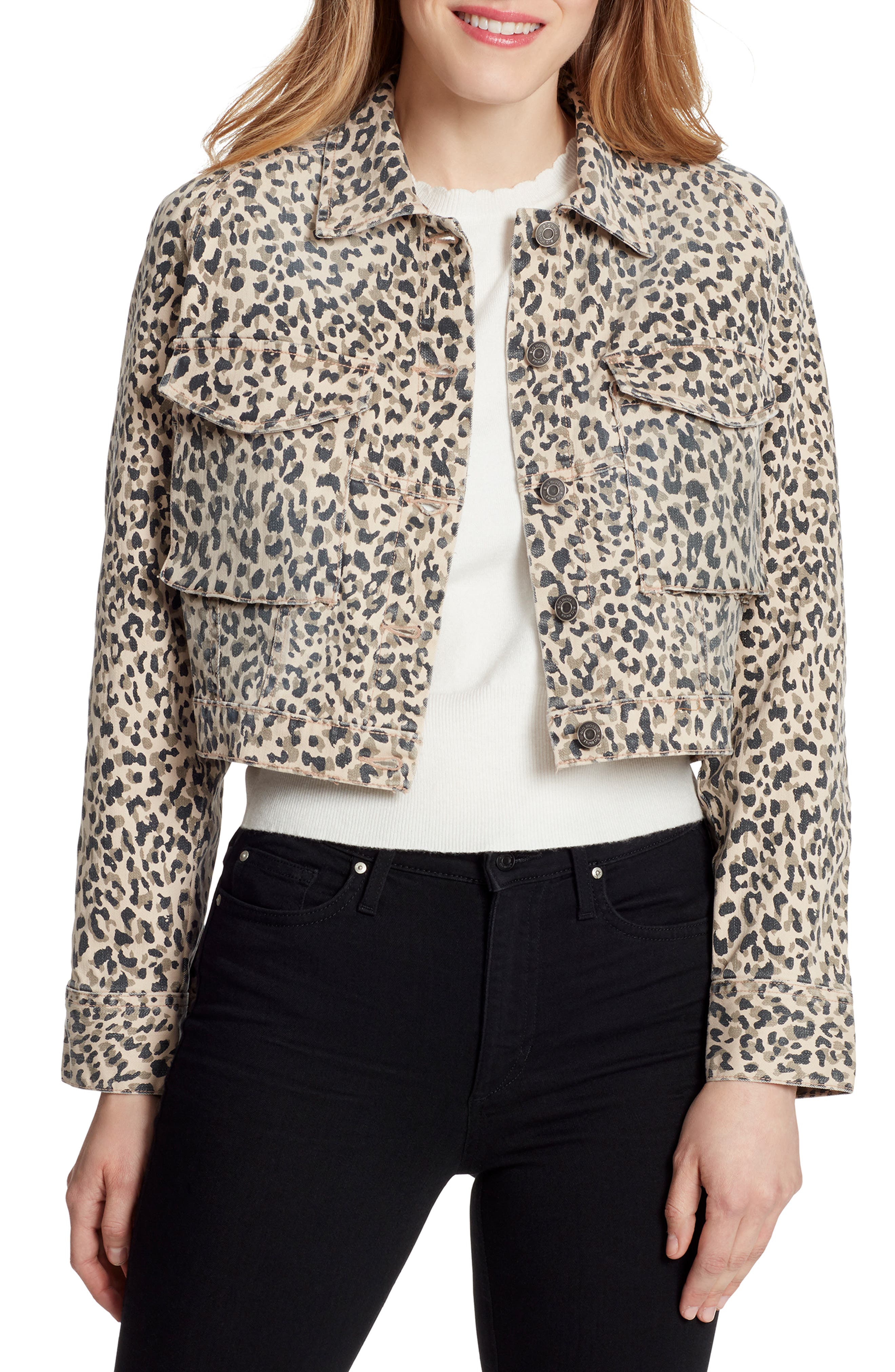 cheetah denim jacket