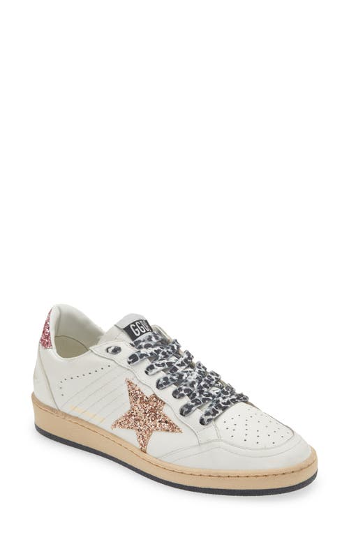 Golden Goose Ball Star Low Top Sneaker White/Peach/Pink at Nordstrom,