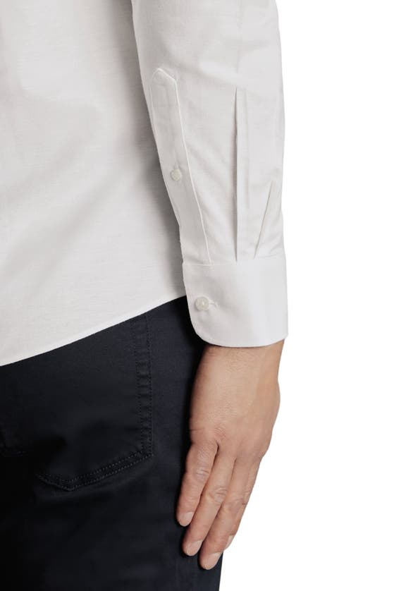 Shop Charles Tyrwhitt Slim Fit Button-down Collar Non-iron Stretch Oxford Shirt In White