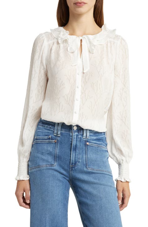 Dionna Ruffle Button-Up Shirt