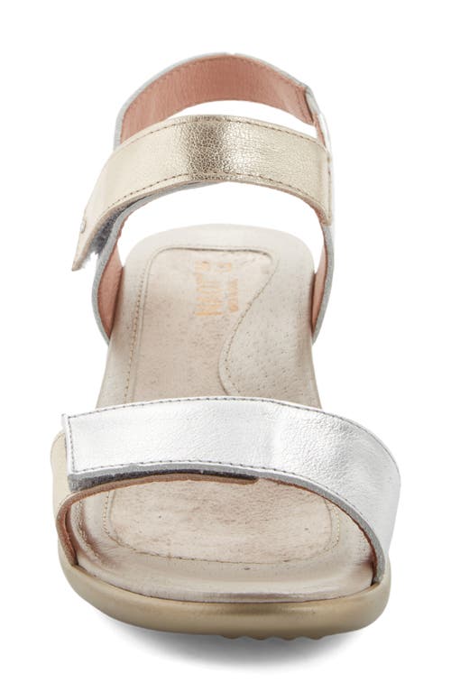 Naot Extant Sandal In Soft Silver/radiant Gold