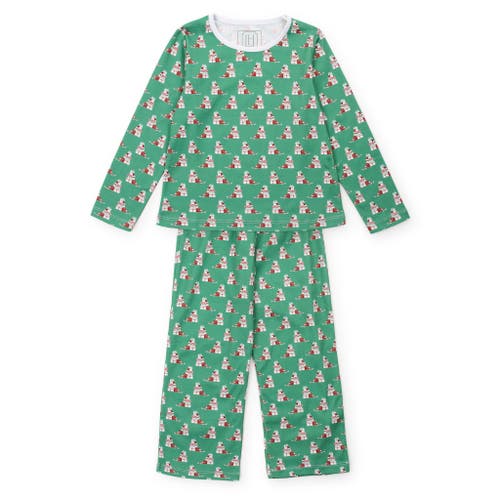 Shop Lila And Hayes Millie Girls' Pant Set In Santa's Helper