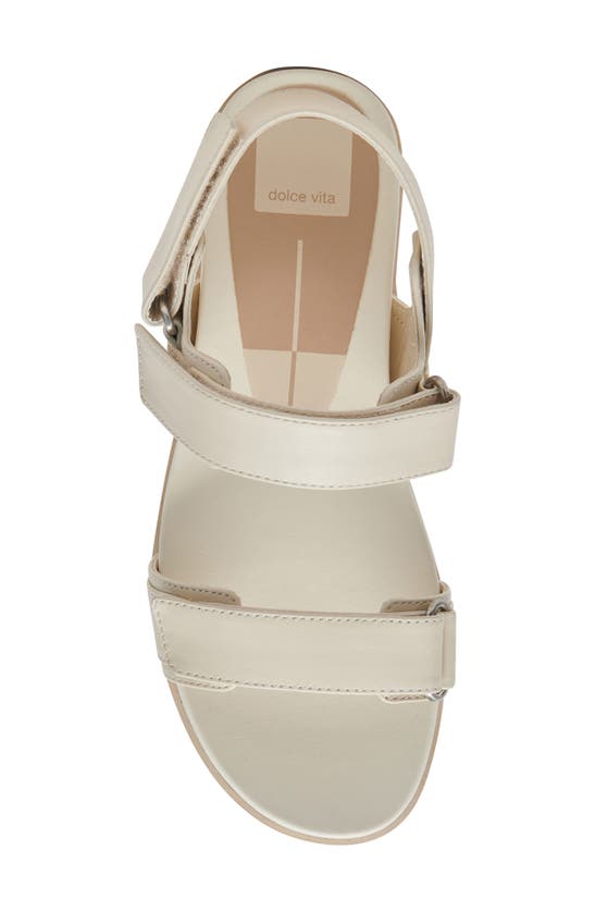 Shop Dolce Vita Izak Platform Wedge Sandal In Ivory Leather