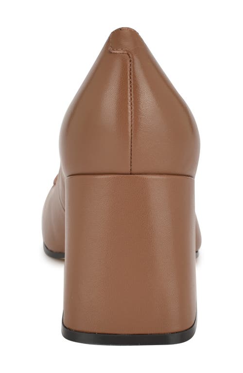 Shop Nine West Caven Square Toe Pump In Light Brown