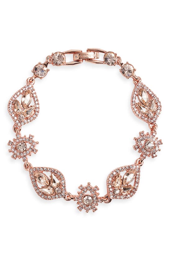 Marchesa Polished & Poised Crystal Bracelet In Rose Gold