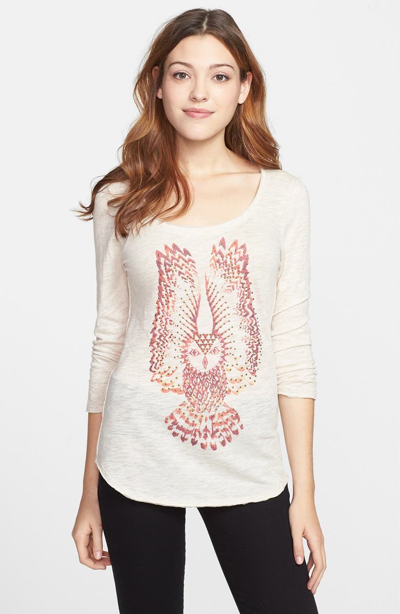 Lucky Brand Embellished Owl Tee | Nordstrom