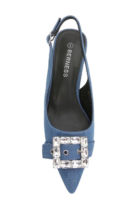 Shop Berness Elodie Slingback Pump In Denim