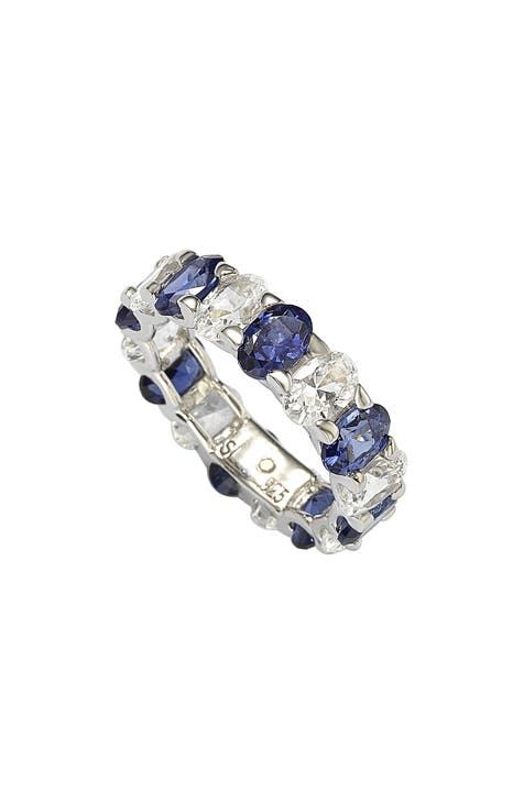 Oval Cut Sapphire Band Ring