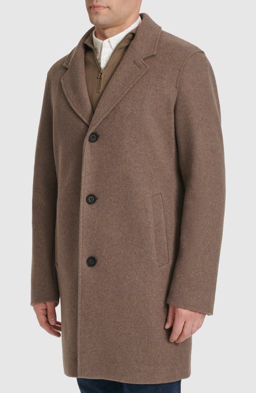 Cole Haan Regular Fit Stretch Wool Coat In Mushroom