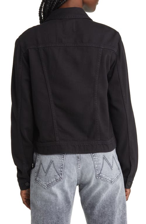 Shop Hidden Jeans Fitted Denim Trucker Jacket In Black