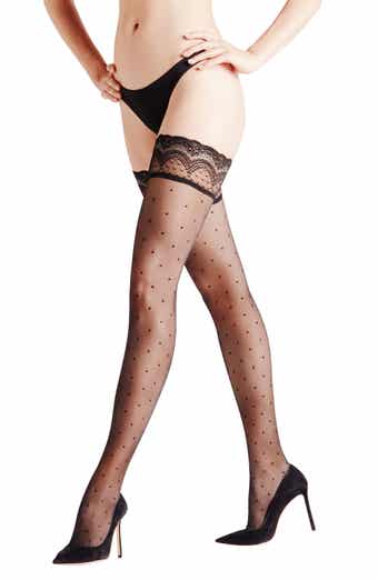 Allure Lace Top Stocking  Floral lace tops, Lace top, Stockings