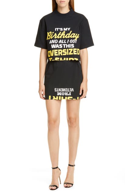 Vetements Dresses HAPPY BIRTHDAY TWIN SET MINIDRESS