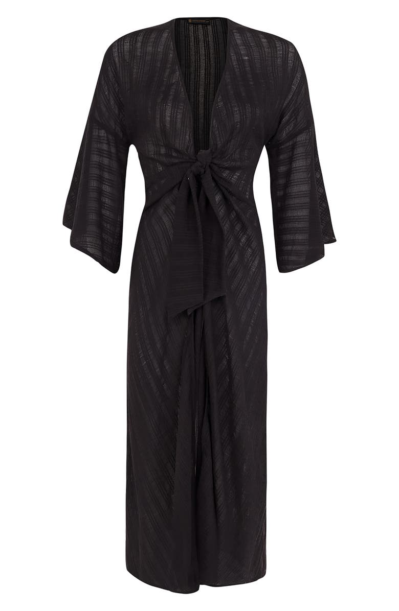 ViX Swimwear Perola Knot Long Sleeve Cotton CoverUp Dress Nordstrom