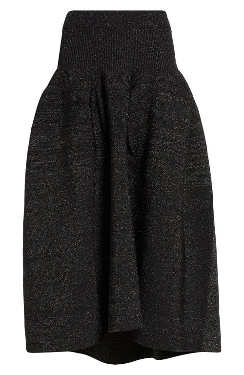 Shop Cfcl Pottery Glitter Knit Skirt In Black-multi