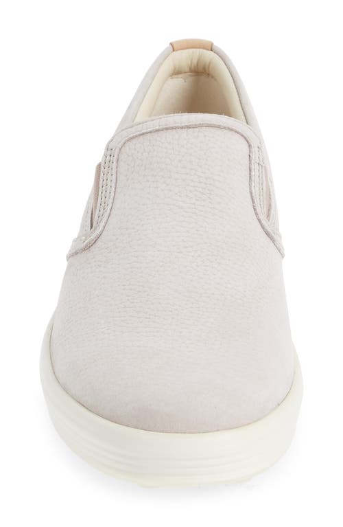 Ecco Soft 7 Water Resistant Slip-on Sneaker In Grey Rose/powder