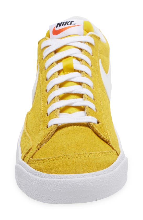 Nike Blazer Low '77 Suede Sneaker In Yellow/ White