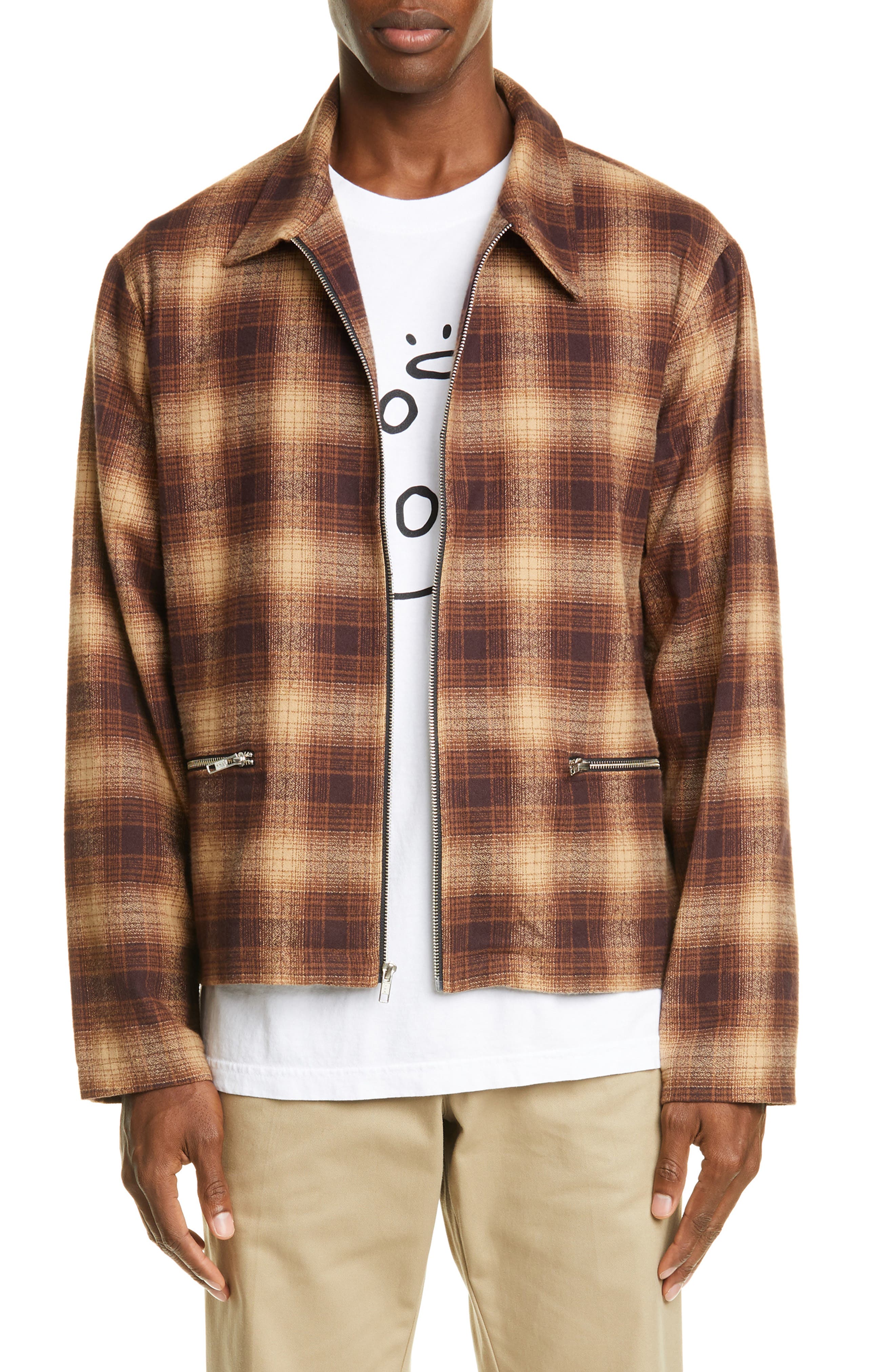 flannel zip jacket