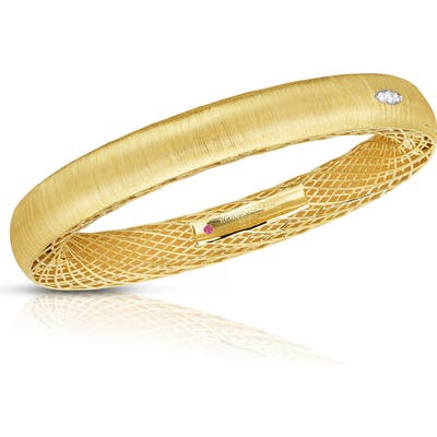 Roberto Coin Golden Gate Pave Diamond Bangle