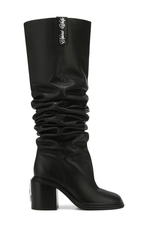 Shop Naked Wolfe Nature Block Heel Tall Boot In Black-nappa Prince