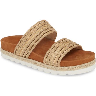 Jslides Logan Woven Slide Sandal- Beige