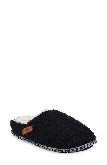 Gaahuu Cozee Faux Shearling Lined Slipper In Black