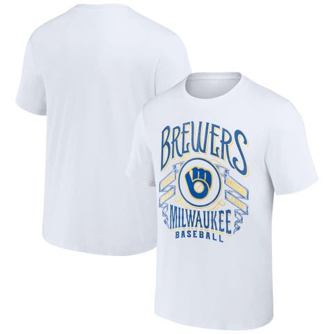 Lids Milwaukee Brewers Fanatics Branded Women's Team Logo Lockup V-Neck T- Shirt