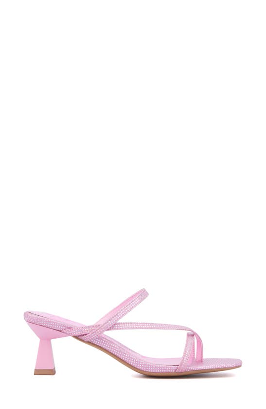 Olivia Miller Angelic Rhinestone Sandal In Pink
