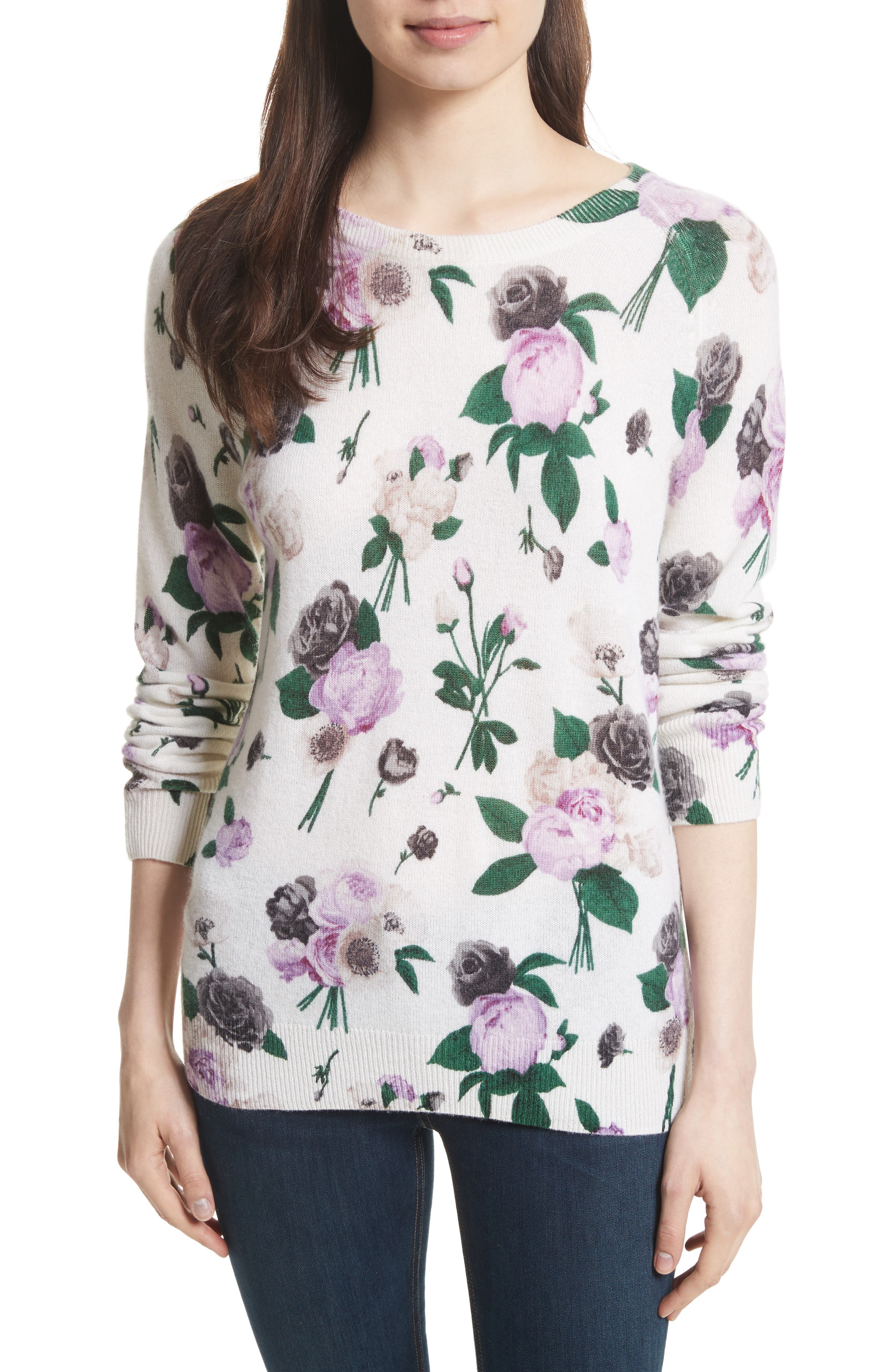 Equipment Sloane Floral Print Cashmere Sweater Nordstrom