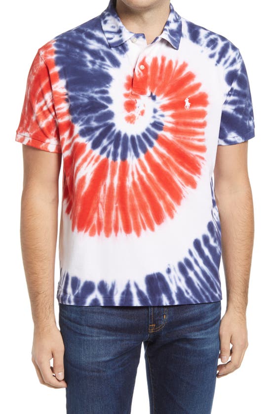 POLO RALPH LAUREN SLIM FIT TIE DYE PIQUE POLO,710794795001