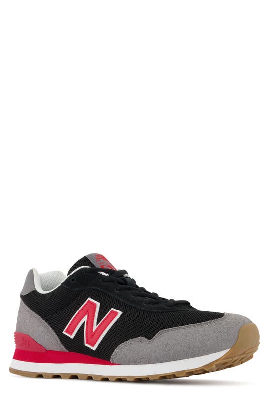 New Balance 515 Classic Running Sneaker In Black/ Team Red