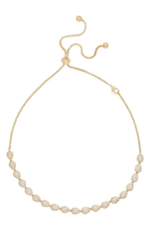Ettika Pavé Teardrop Bead Necklace in Gold at Nordstrom