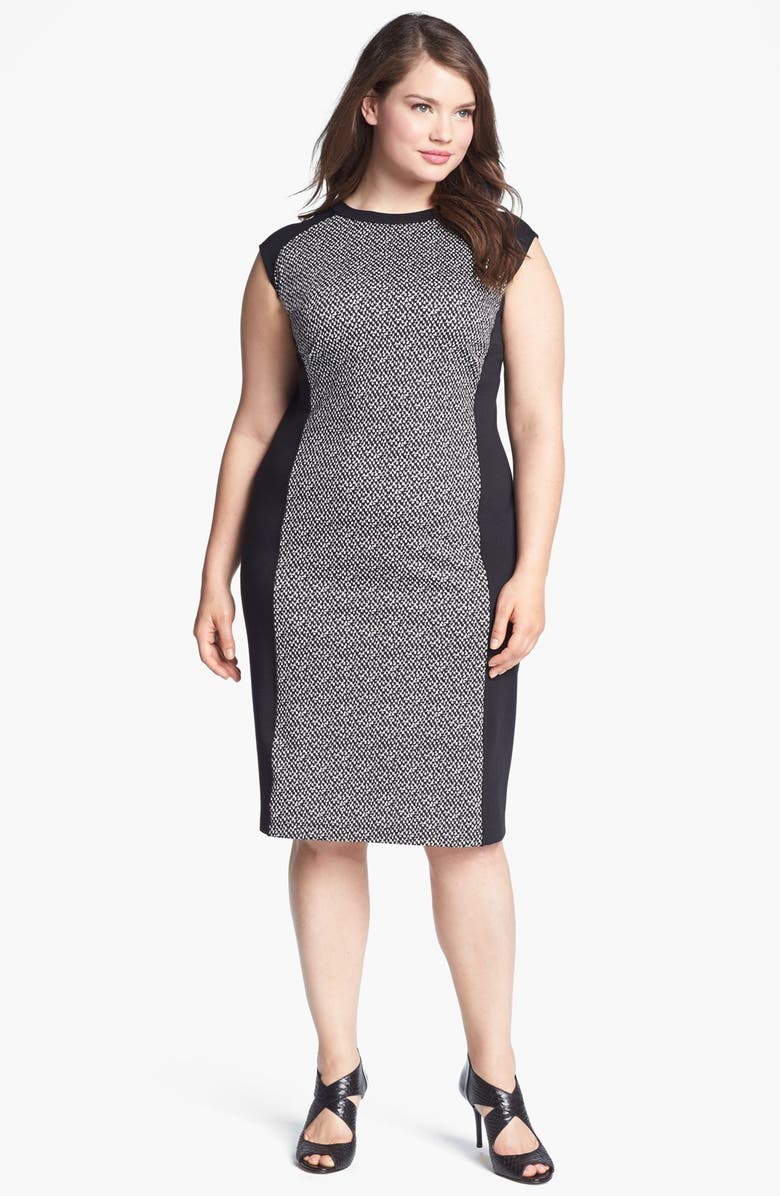 Calvin Klein Colorblock Ponte Sheath Dress (Plus Size) (Online Only ...