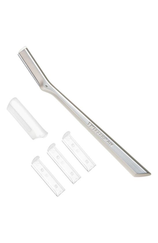 Shop Tweezerman Facial Razor In Silver