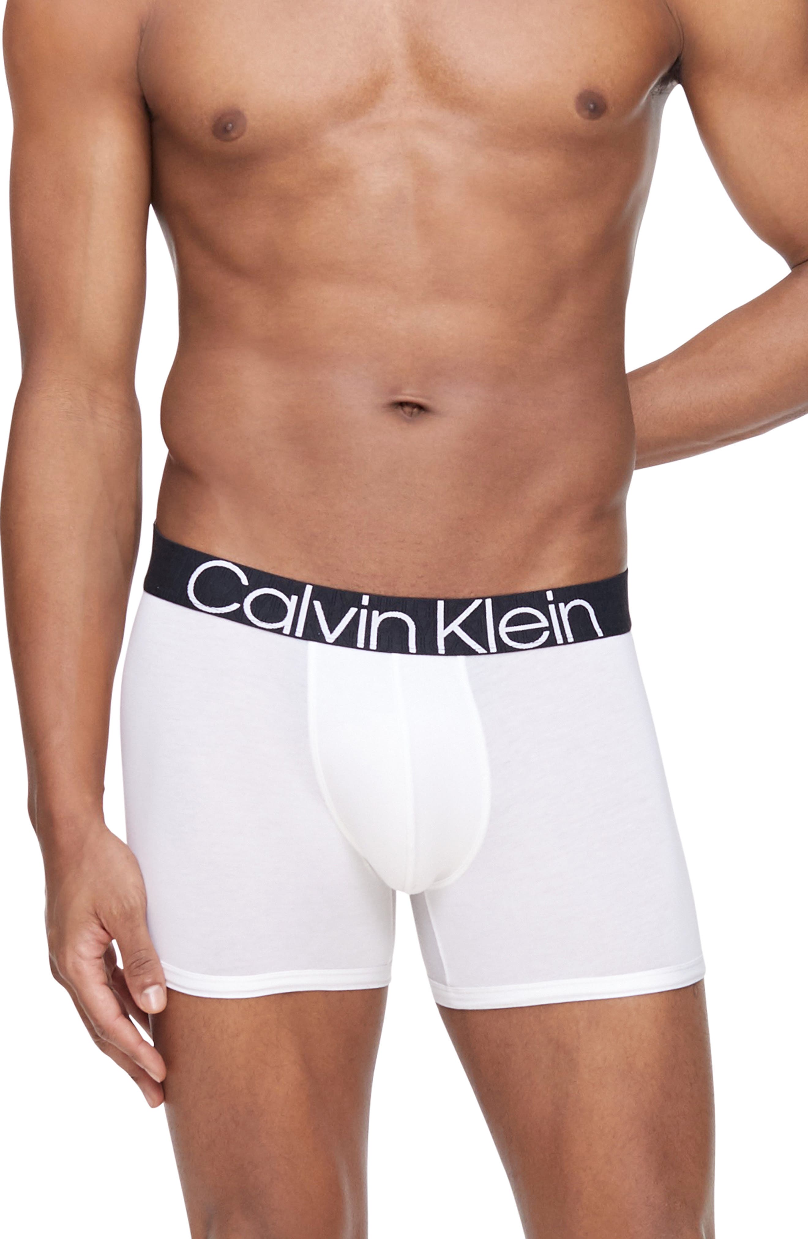 UPC 790812539408 product image for Men's Calvin Klein Eco Cotton Blend Boxer Briefs, Size Small - White | upcitemdb.com